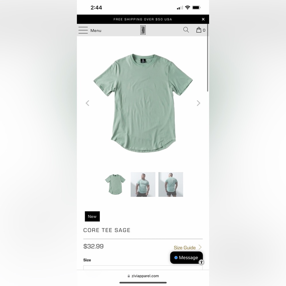 Zivi NEW Core Tee in Sage!